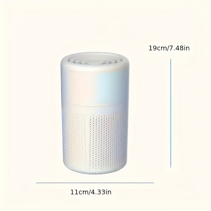 Portable White USB Air Purifier for Home Office Room Dander Odor