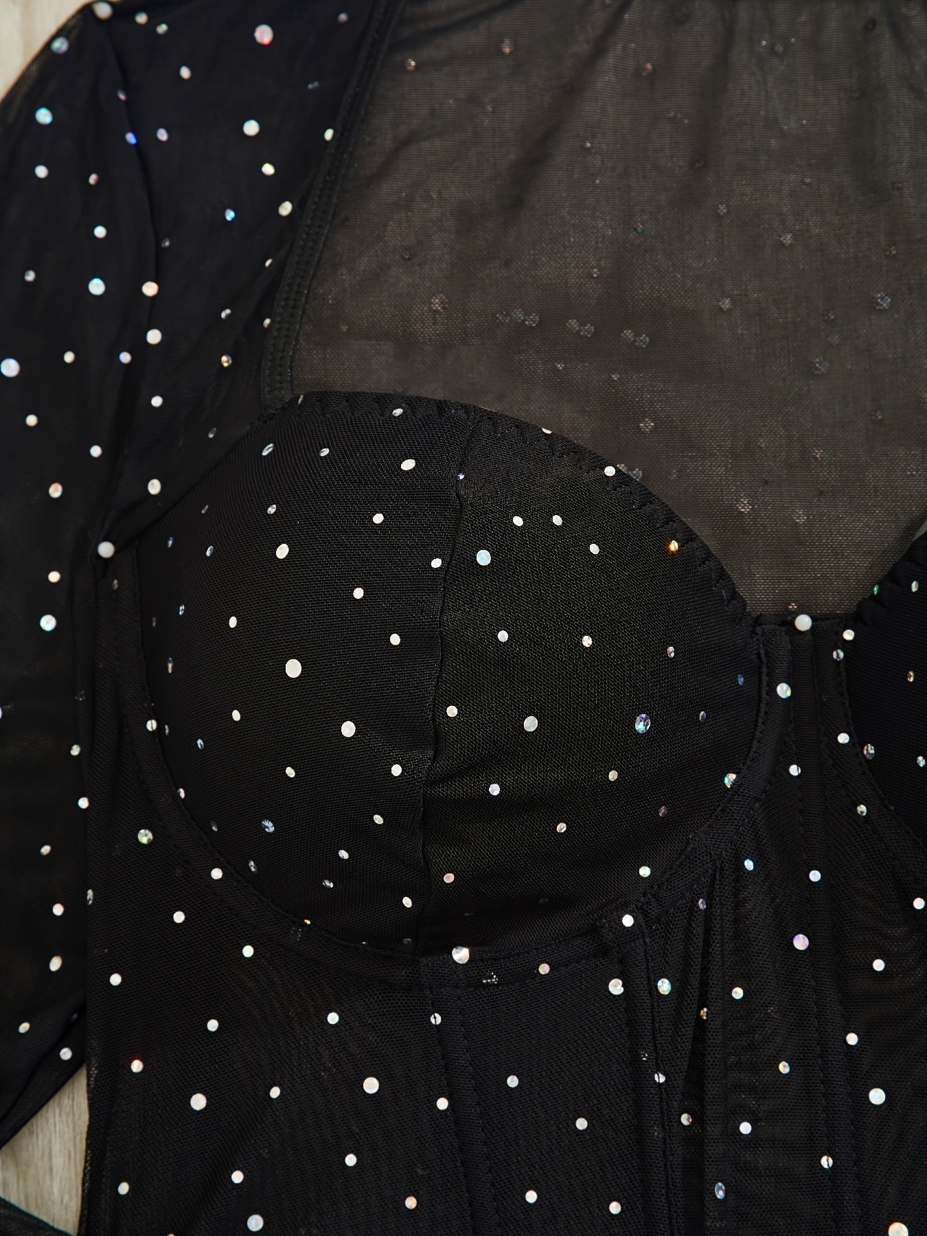 Mono de fiesta con lentejuelas de talla grande para mujer