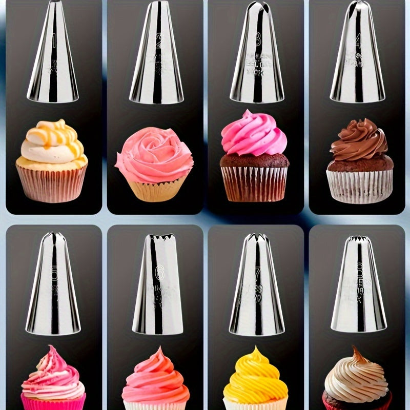 Stainless Steel Cookie Press Kit with 22 Pieces Including Cookie and Icing Tips