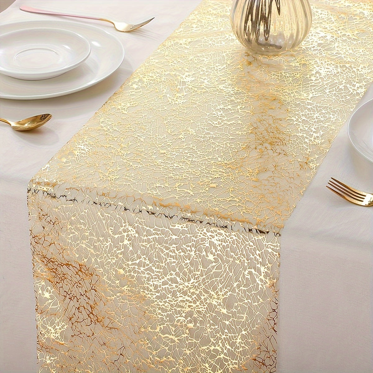 Golden Table Flag for Weddings Parties and Celebrations