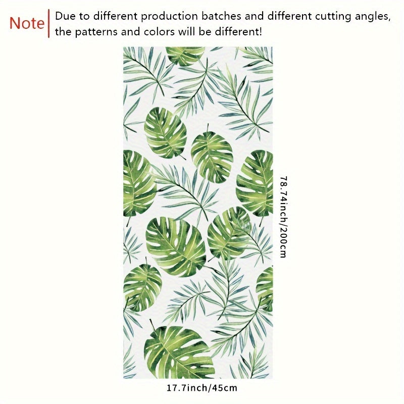 Leaf Pattern Window Film Static Clings Privacy Glass Sticker Home Decor