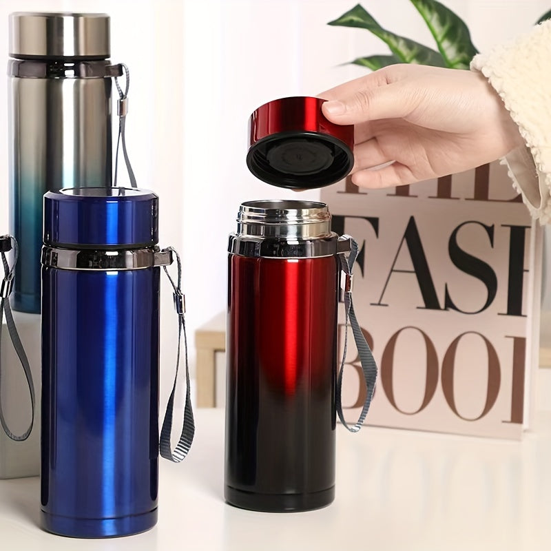 Men's Stainless Steel Travel Mug with Tea Strainer Large Capacity Wholesale