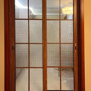 Decorative Diamond Pattern Privacy Glass Film 10mil PVC Static Cling for Home Office