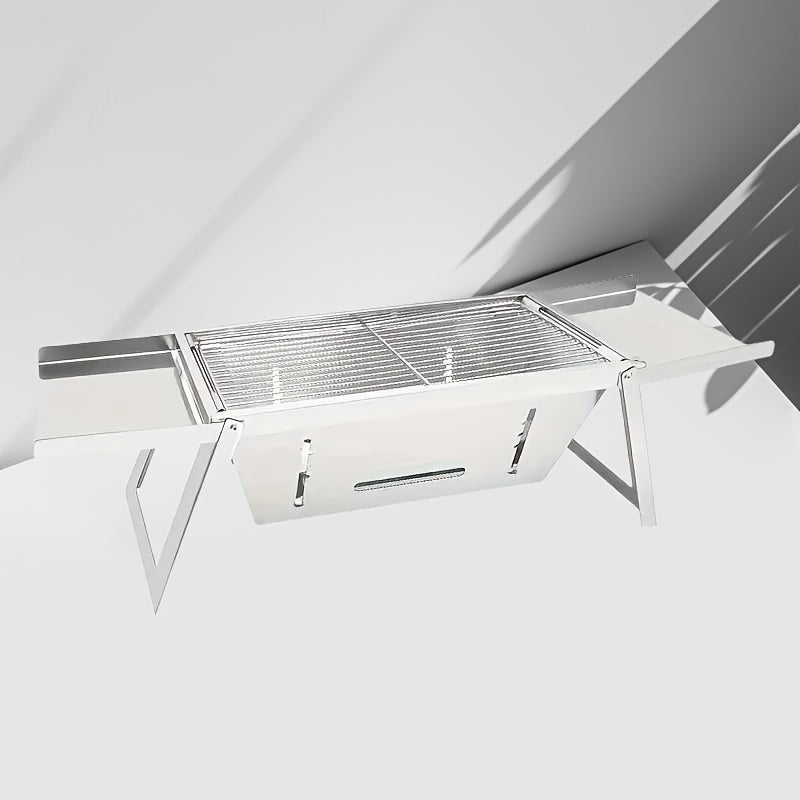 Sayohat, piknik va oilaviy tadbirlar uchun portativ zanglamaydigan po'latdan yasalgan yig'iladigan BBQ grill