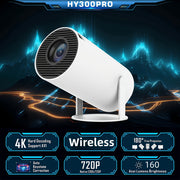 Portable Android Projector 200 ANSI 4K 1080P WiFi 6 Smart Home Cinema