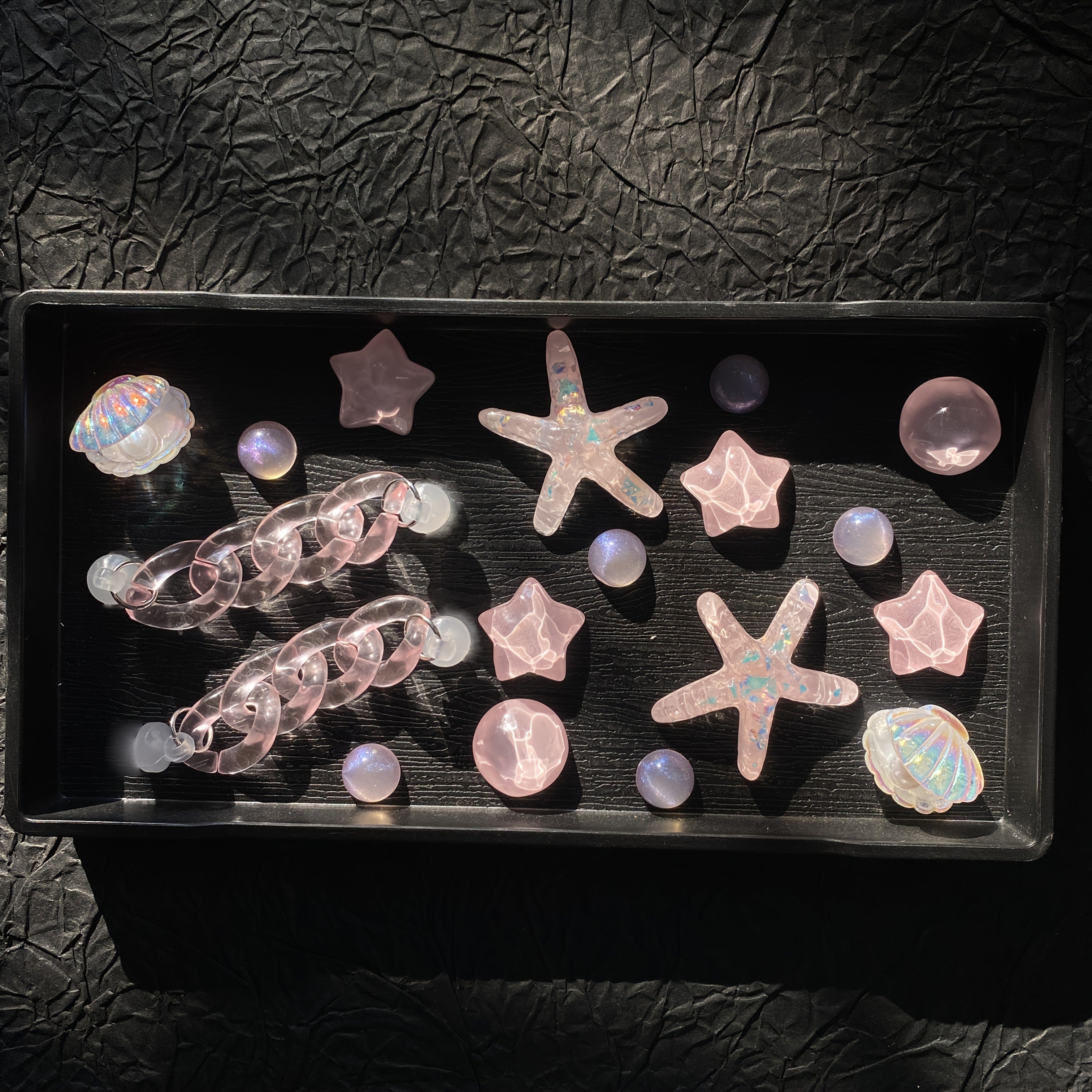 18pcs Pink Beach Shoe Charms with Removable Parts for Hole Platform Sandals