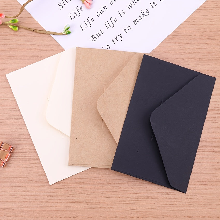 20pcs White Black Kraft Paper Window Wedding Envelopes Gummed Gift Invitation