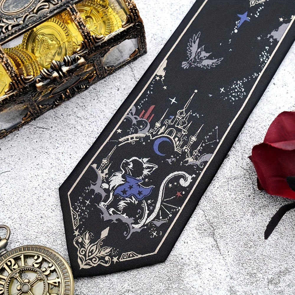 Silvery Wire Print Tie Unisex Fashion Accessory for Valentine's Day