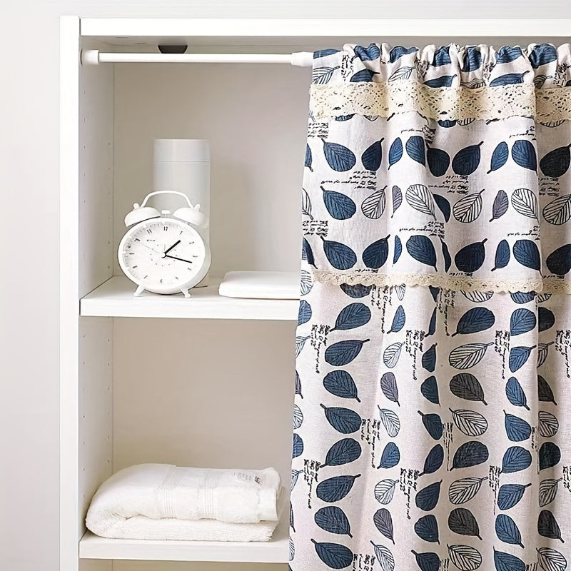 White Painted Non-Perforated Retractable Curtain Rod for Bathroom and Living Room Set