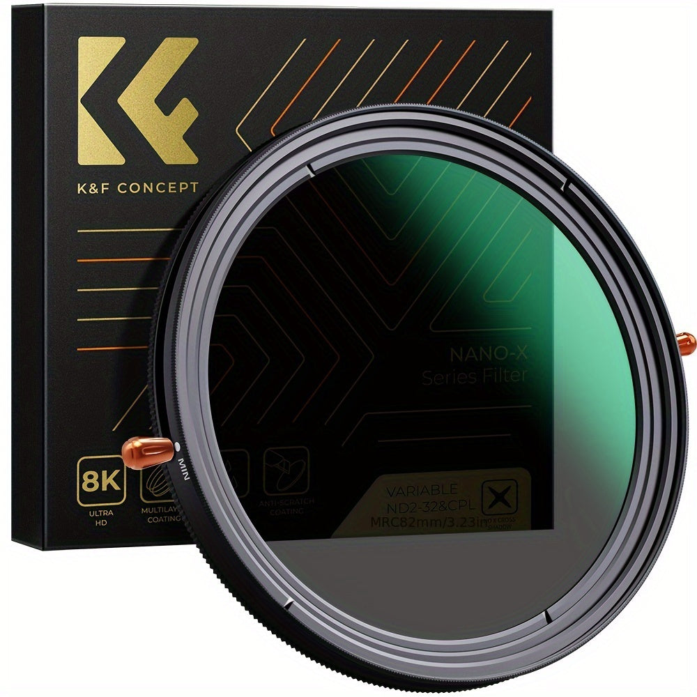 Variable ND2-ND32 Circular Polarizer Filter 2in1 with Graduated Fader Neutral Density MRC 28-Layer for Camera