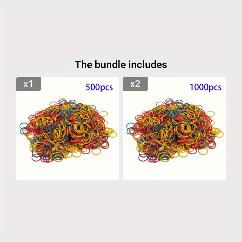 Natural Rubber Mini Elastic Bands Multicolor 16mm for Office School Braiding