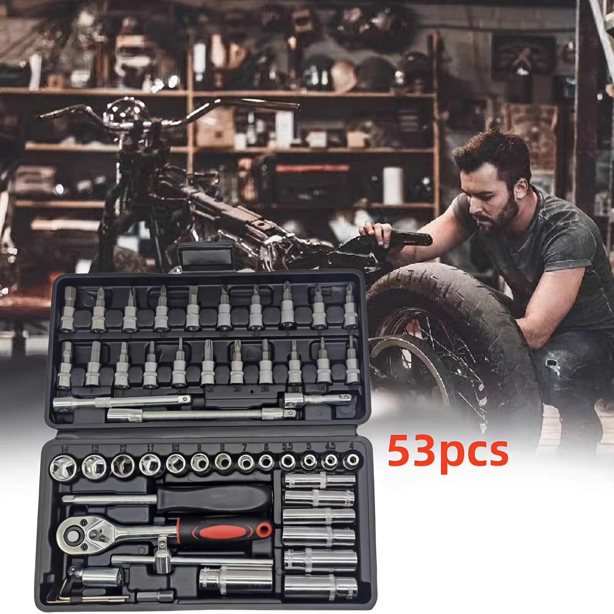 Multi-Function Tool Set Chrome Vanadium Steel for Vehicle and Bicycle Repairs