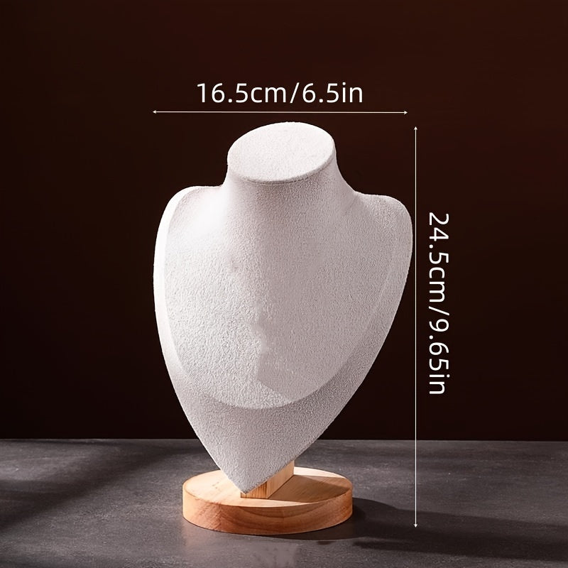 Perchero de joyería de madera en forma de corazón para collares, organizador de exhibición, 1 pieza