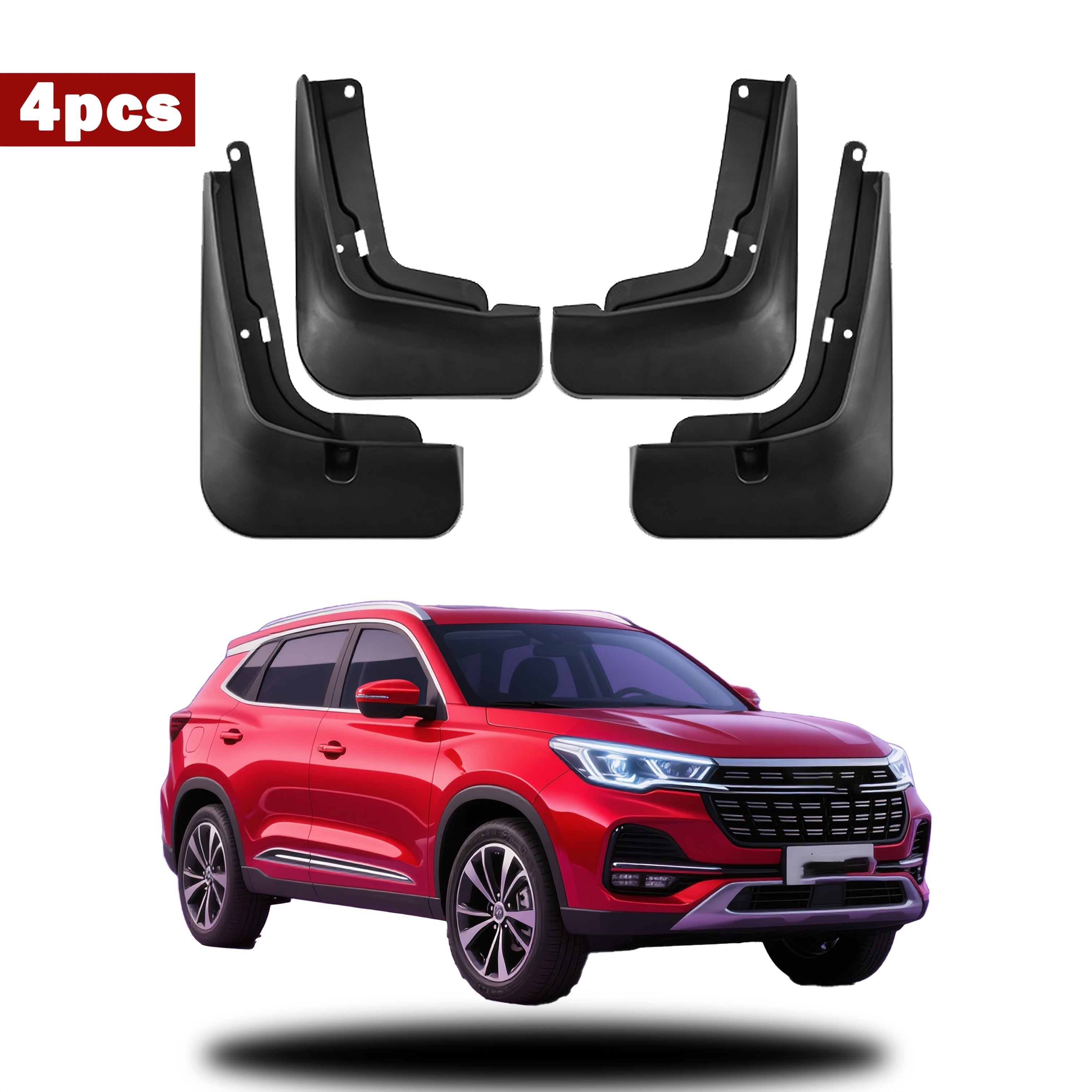 Car Mud Flaps Set Durable Stainless Steel Fender Mud Guards Front Rear Wheel