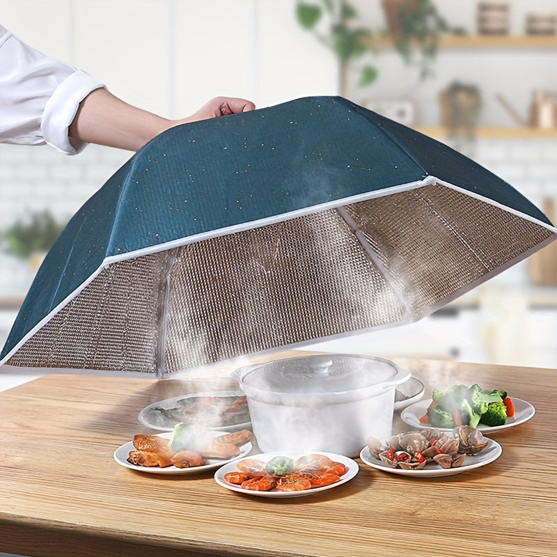 Insulated Folding Food Cover for Large Round Tables Snowflake Pattern Dust Protection