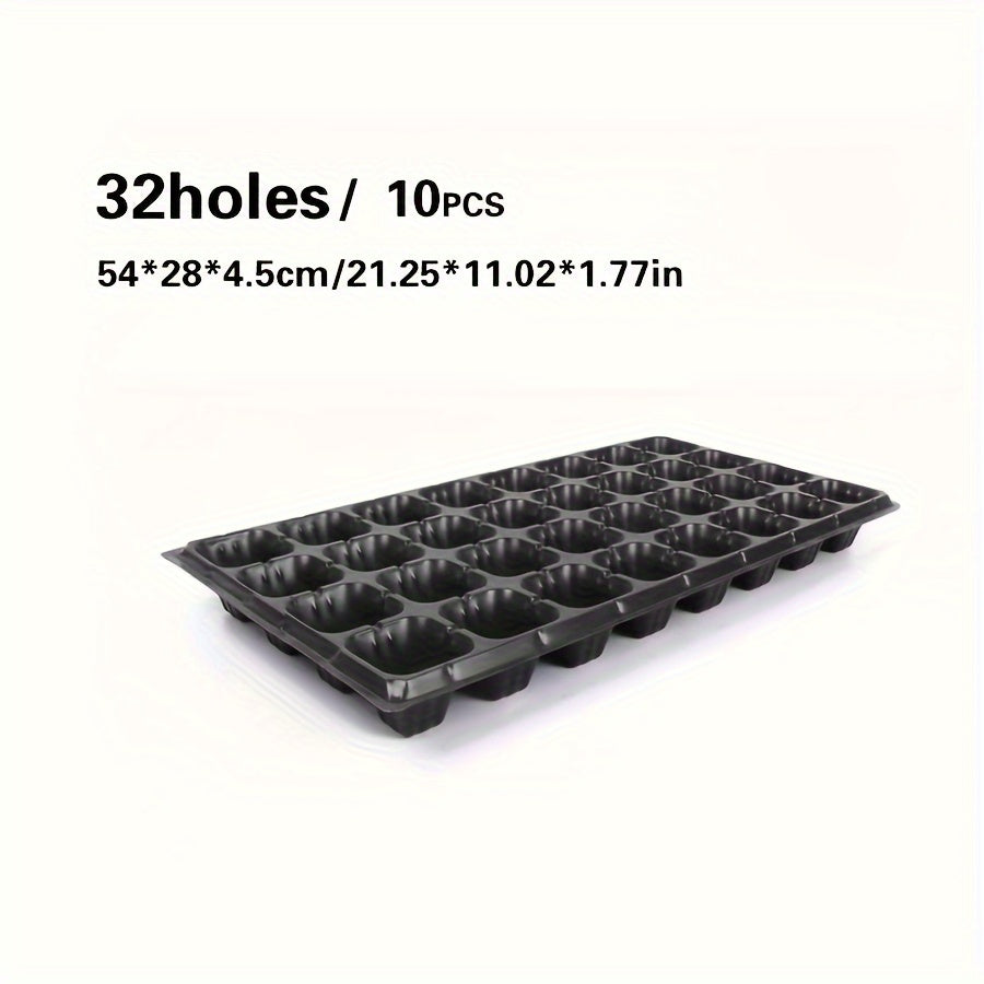 10-Pack Boho Style Seedling Trays with Drainage Holes for Garden and Balcony Planting
