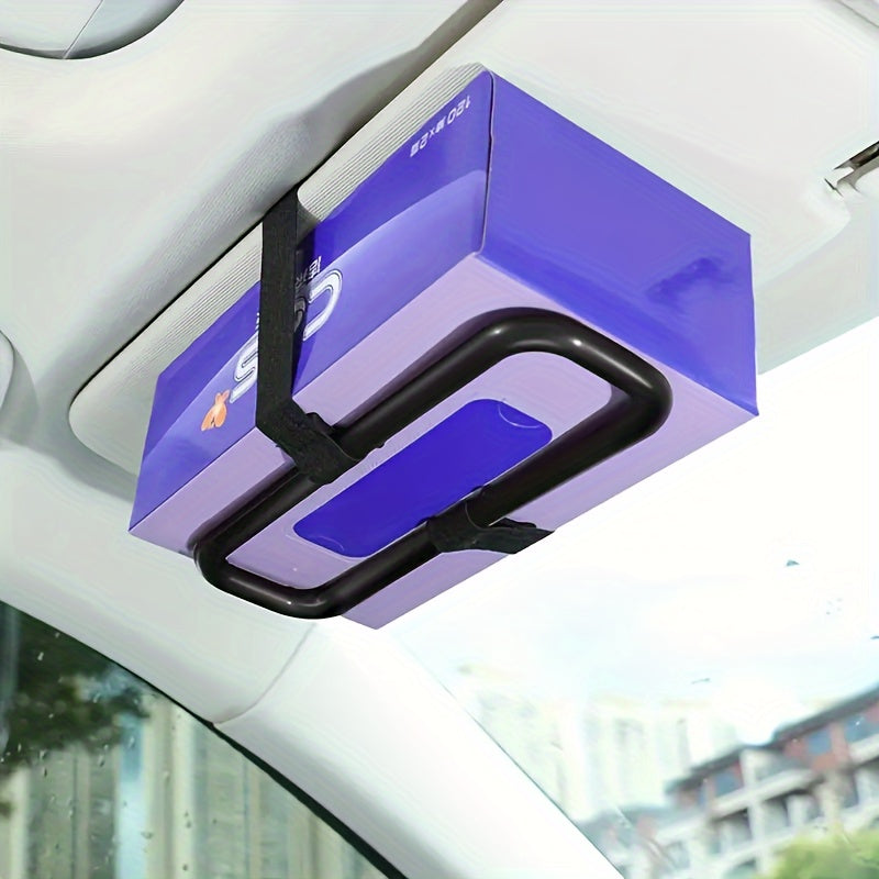Car Sun Visor Tissue Holder Durable PP Material Adjustable Clip Car Accessory