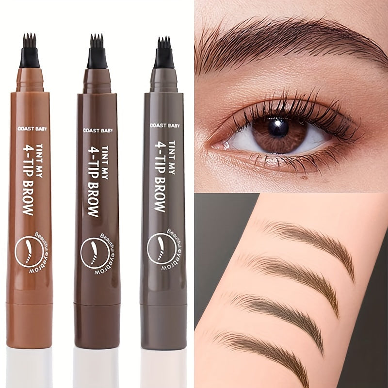 Women's Micro-Fork Tip Eyebrow Pen Waterproof Smudge-Proof Natural 3D