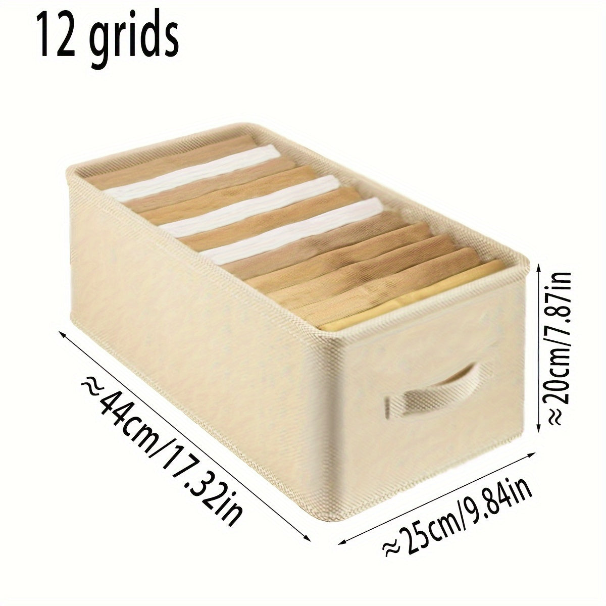 Foldable Fabric Clothes Organizer with Drawer Storage for Pants and Apparel