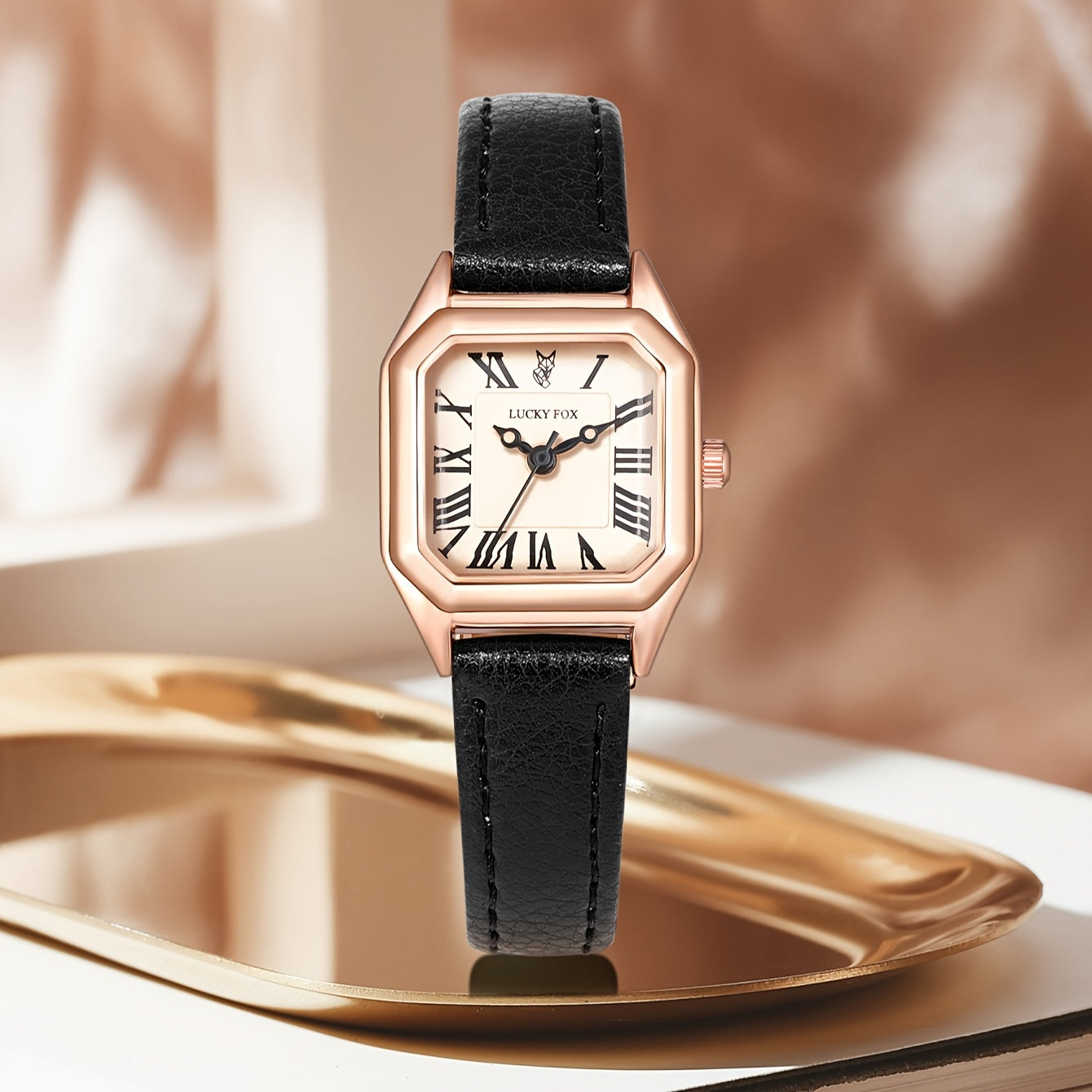 Women's Quartz Watch Set with Faux Leather Straps Casual Retro Gift Box Collection