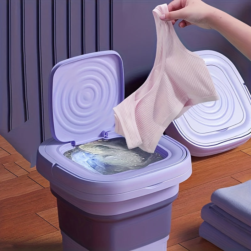 Portable 8L Foldable Mini Washing Machine for Small Clothes and Travel