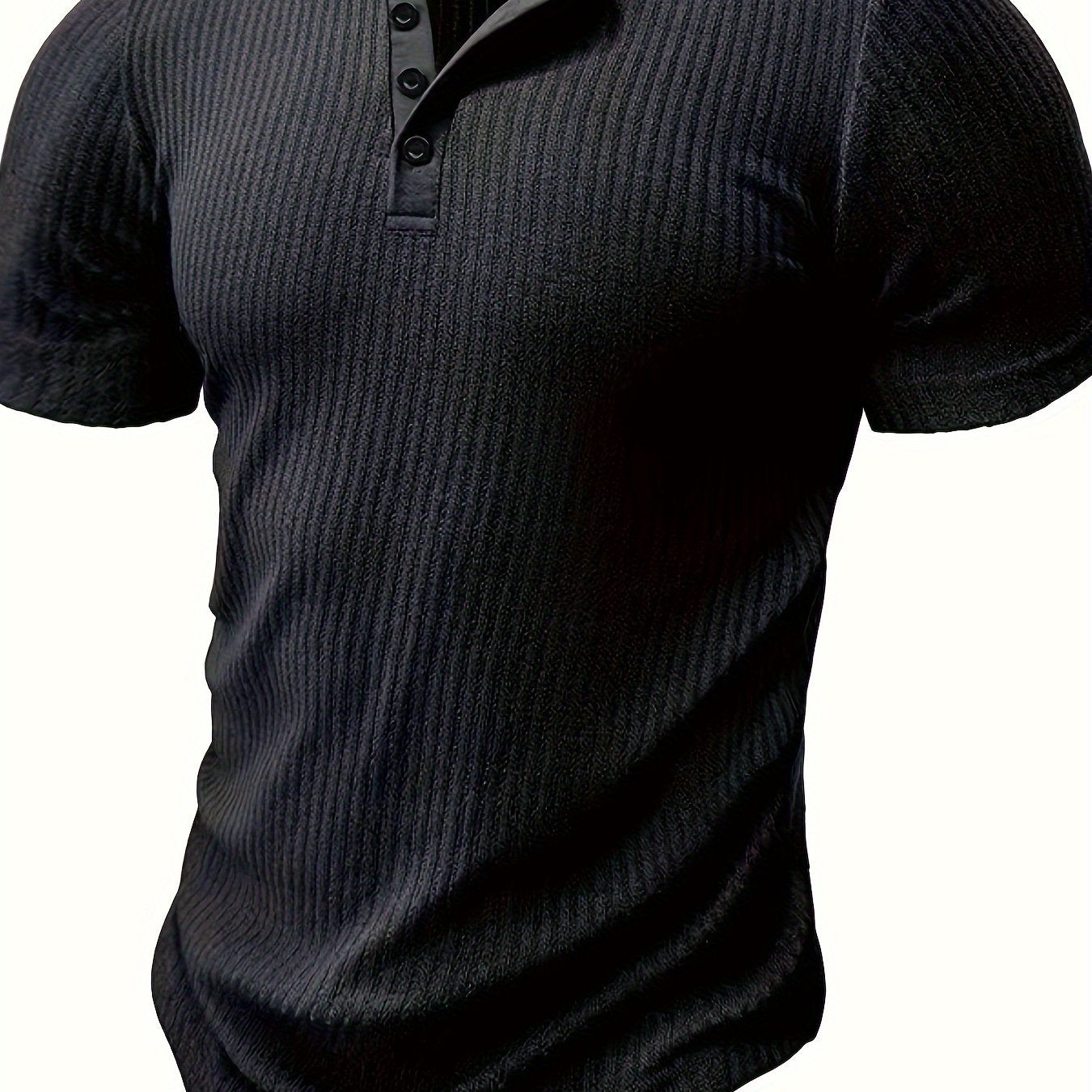 Men's Knit Shirt Short Sleeve Stripe Pattern Summer Casual Comfortable