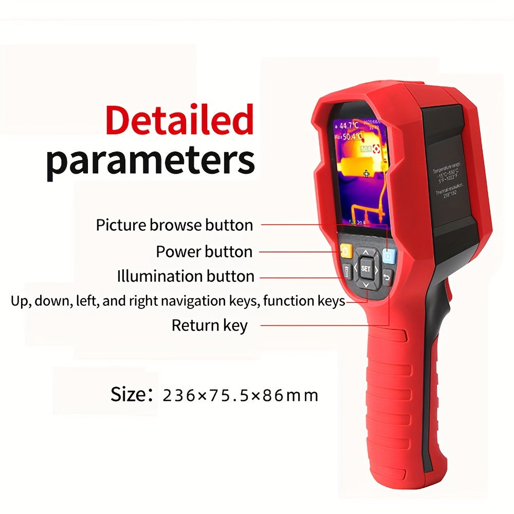 Thermal Imager Leak Detection Infrared Camera 256x192 25Hz Rechargeable Battery
