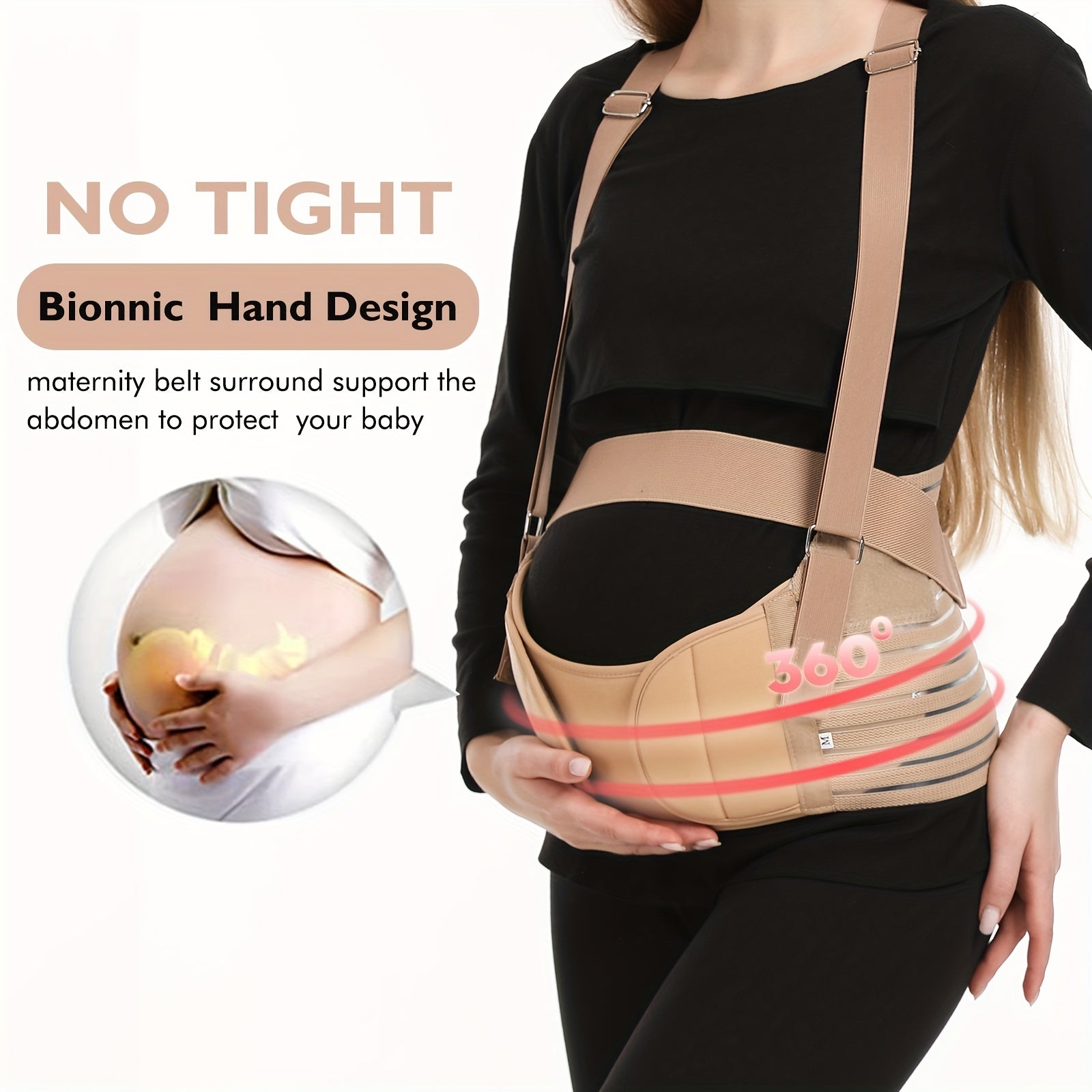 Pregnancy and Postpartum Support Belt Breathable Adjustable Maternity Belt with Detachable Shoulder Strap