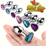 Ayollar Erkaklar Juftliklar Rostdan Qilichli Qotishli Polad Anal Plagin Yurak Shaklidagi Orqa O'yinchoq Seks O'yinchoqi