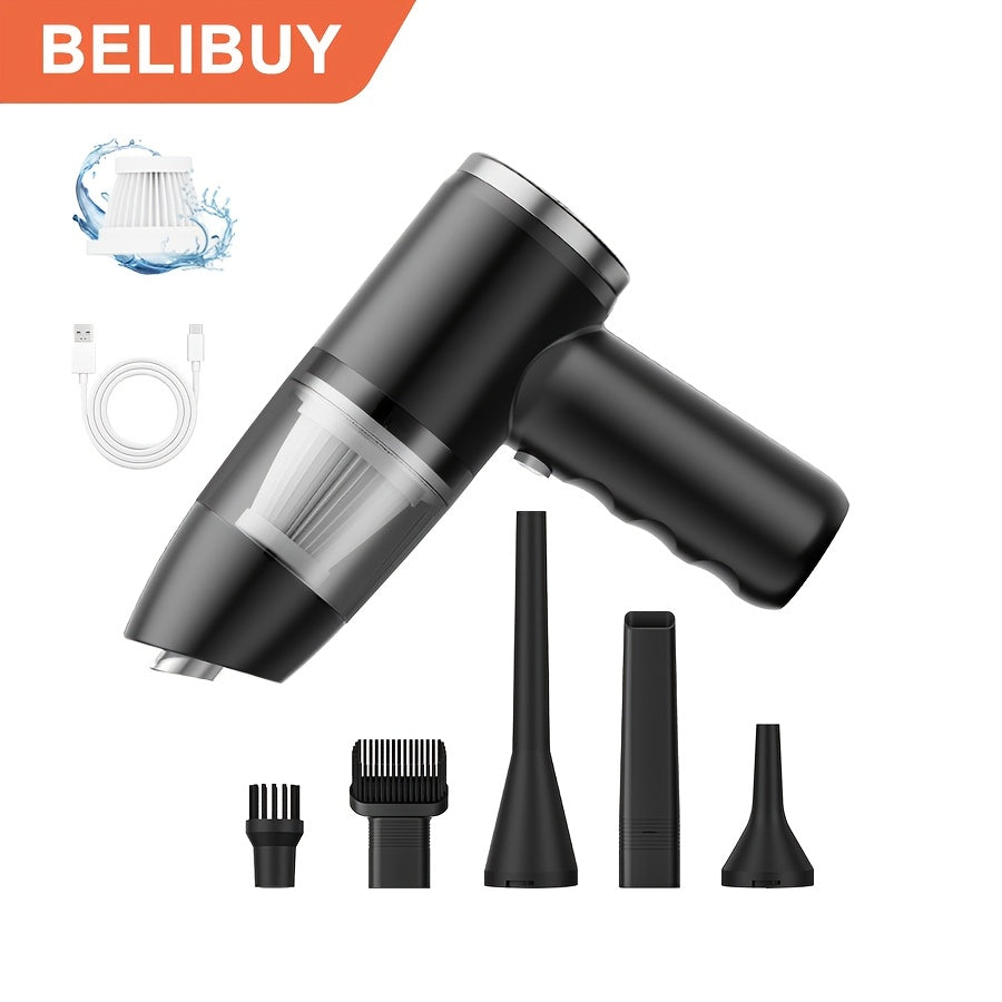 Cordless Handheld Car Vacuum Cleaner with Cyclonic Suction and Blow