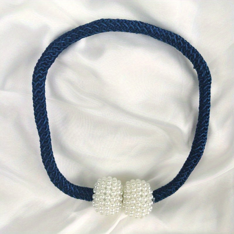 Cortinas magnéticas con perlas falsas para decorar dormitorios y salas de estar