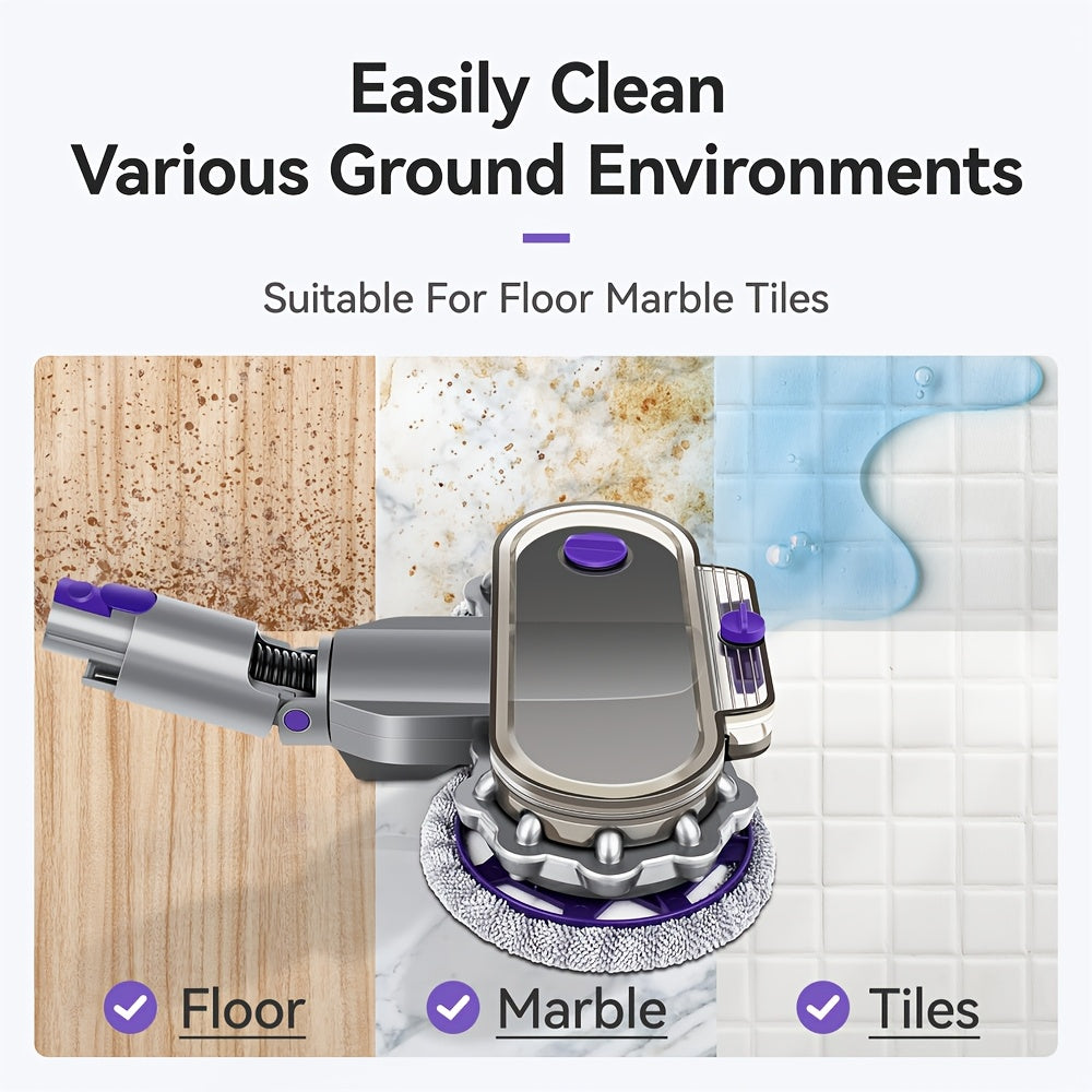 Elektr mopu boshliq qo'shimchasi, suv tanki va 6 ta mop - Dyson V7, V8, V11, V10, V15 changyutgichlari bilan mos keladi