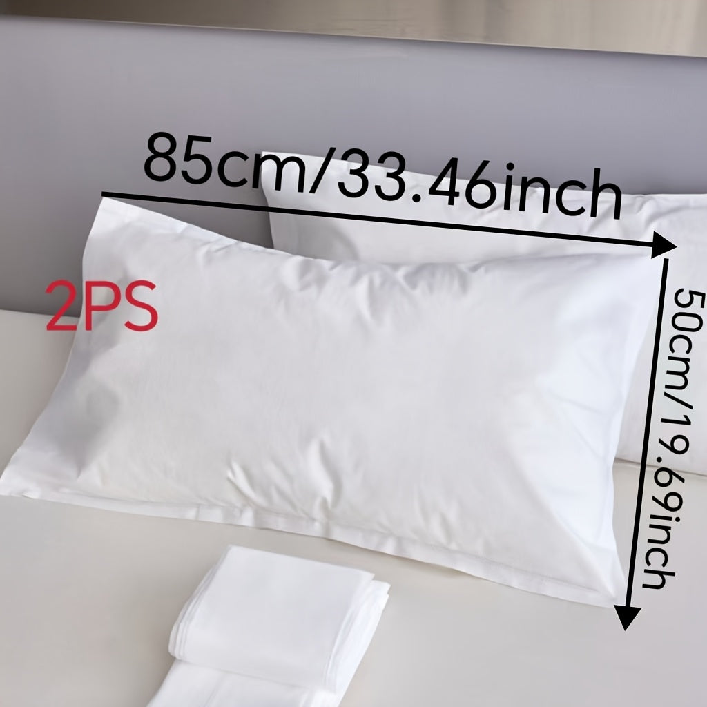 Disposable White Travel Pillow Covers Pair Non-Woven Breathable Sterile Hotel Salon