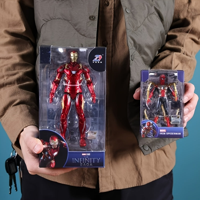 Handcrafted Marvel Superhero Action Figure Black Plastic Collectible for Ages 14+