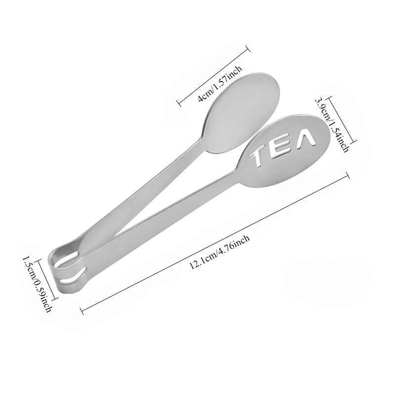 Stainless Steel Tea Bag Squeezer, Tongs and Strainer Clip, Rust-Resistant, Easy to Use