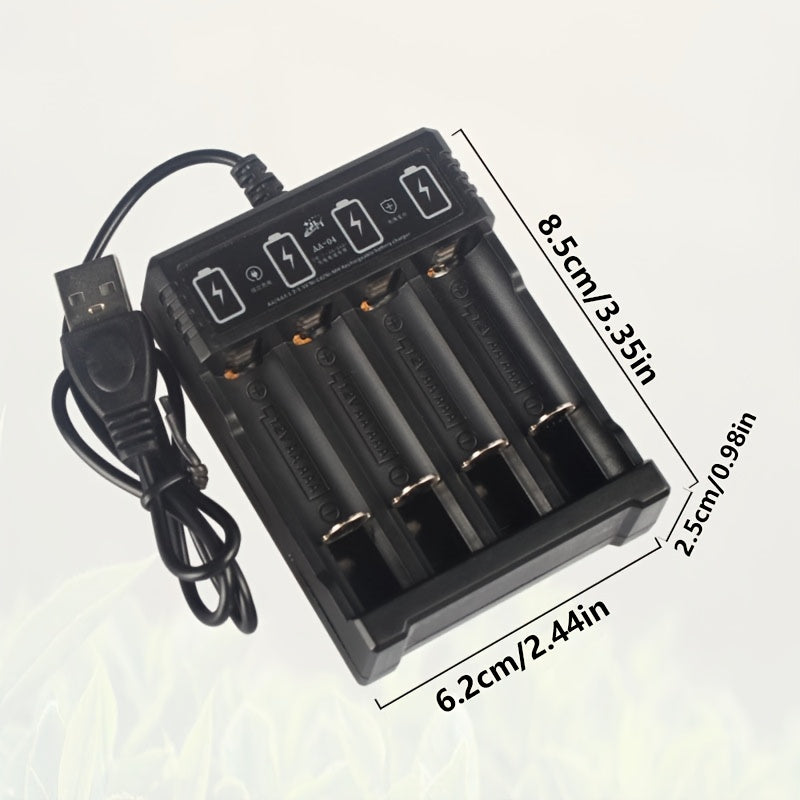 Cargador de batería recargable USB para baterías Ni-MH Ni-Cd AA AAA de alta velocidad y compacto