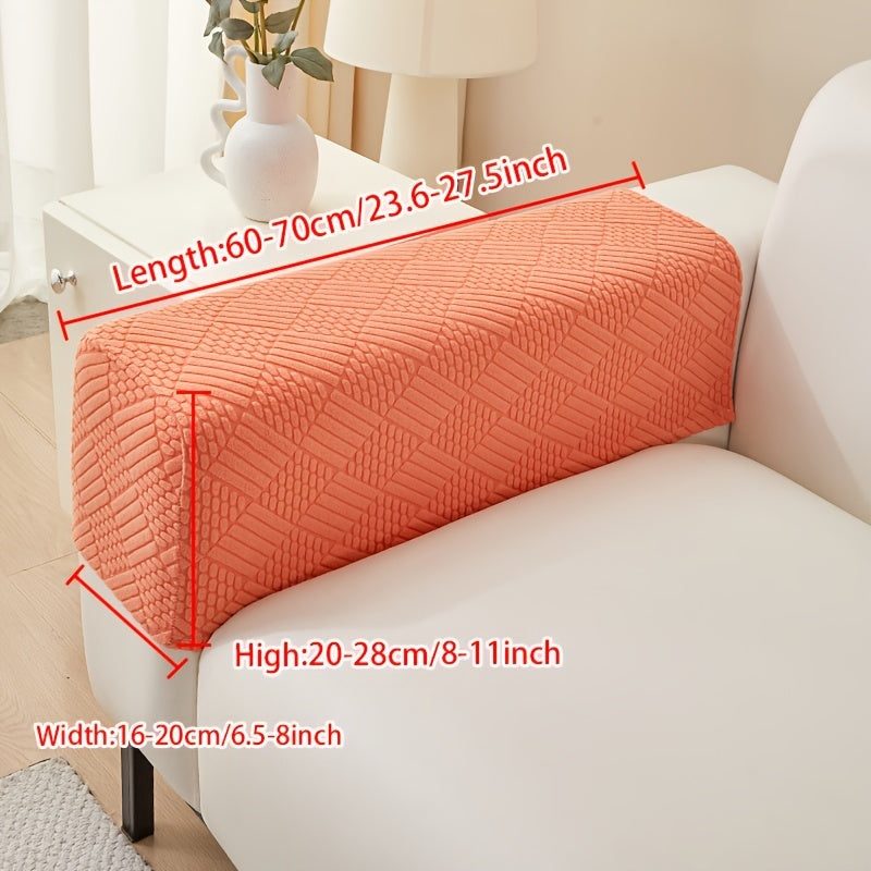 Чехол на диван из полярного флиса с жаккардовым узором и эластичной лентой подходит для секционного кресла, дивана-кровати, 3-местного и 4-местного, включает чехлы на подлокотники