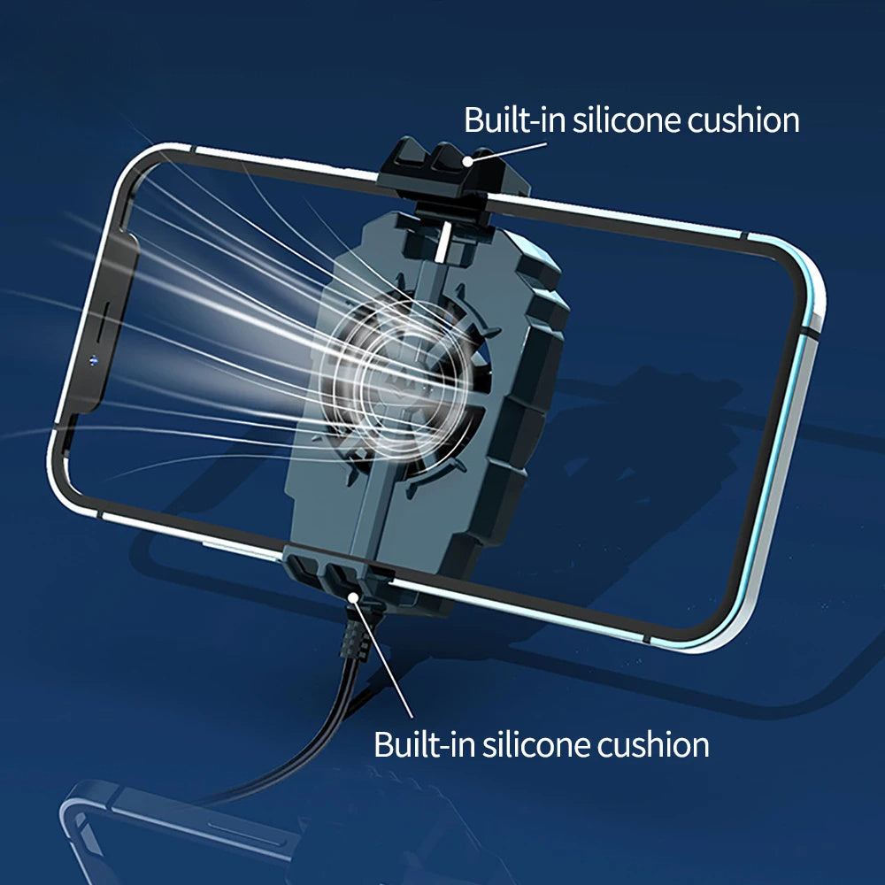 Портативный мини-охладитель для телефона с встроенной батареей, воздушное охлаждение с питанием от USB, идеально подходит для игр, прямых трансляций, прочная пластиковая игровая экипировка.