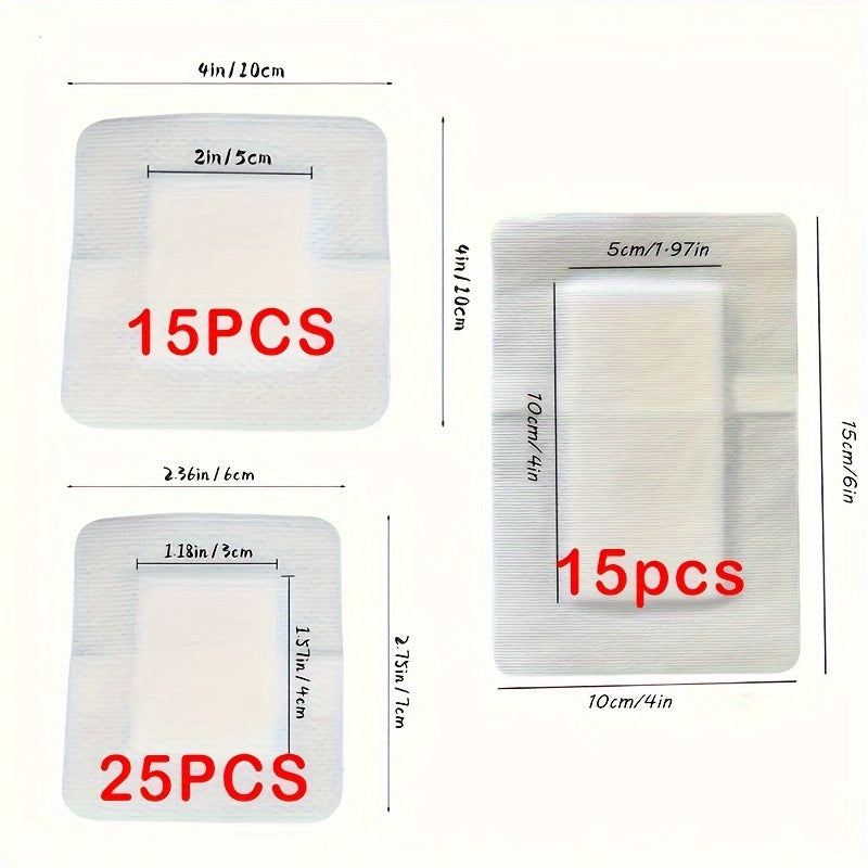 Parchetes de venda para heridas no tejidas para adultos, tamaños surtidos, transpirable, absorción fuerte