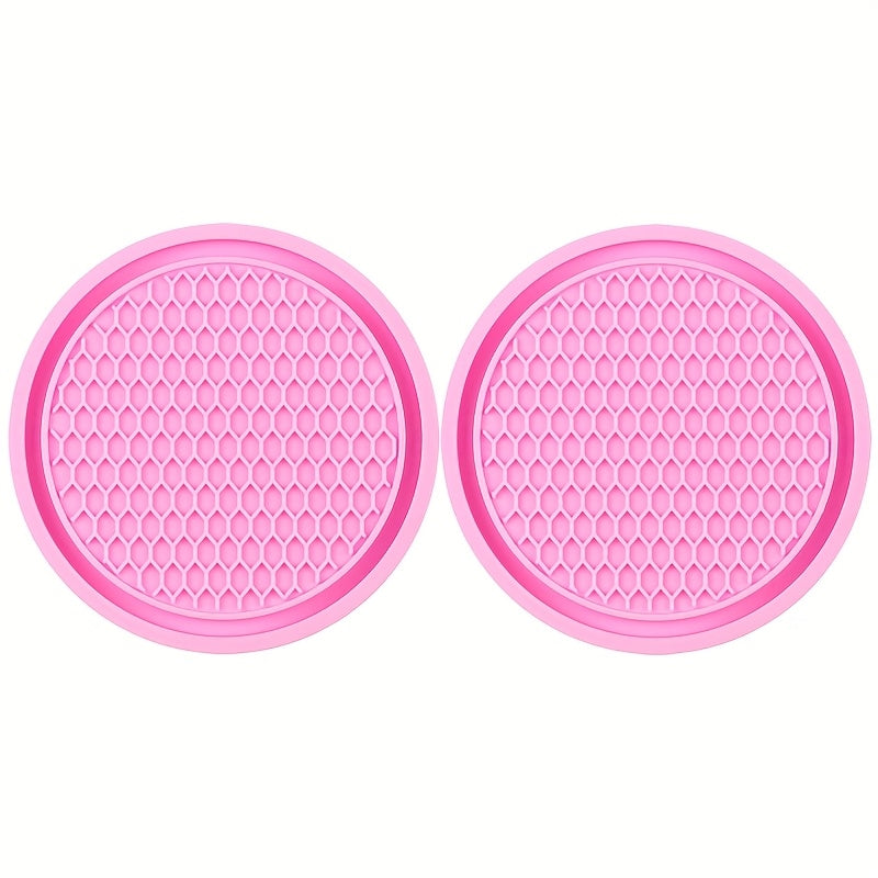 2pcs Car Cup Holder Coaster PVC Universal Auto Anti Slip Insert