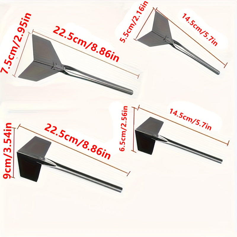 4 dona zanglamaydigan po'latdan yasalgan devor burchak spatula to'plami devor ta'mirlash va tekislash uchun