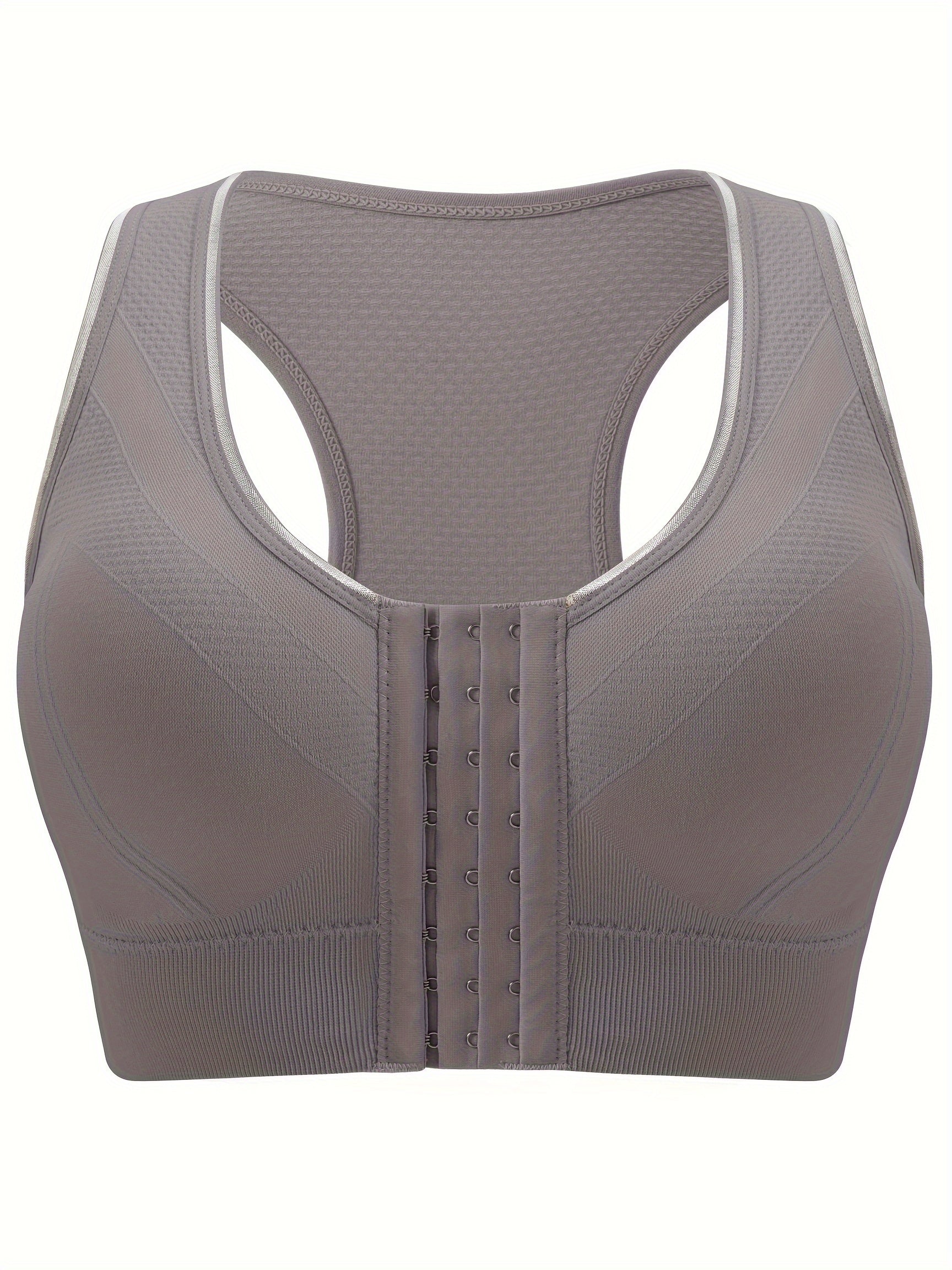 Plus Size Seamless Front Closure Sports Bra High Elasticity Workout Bra