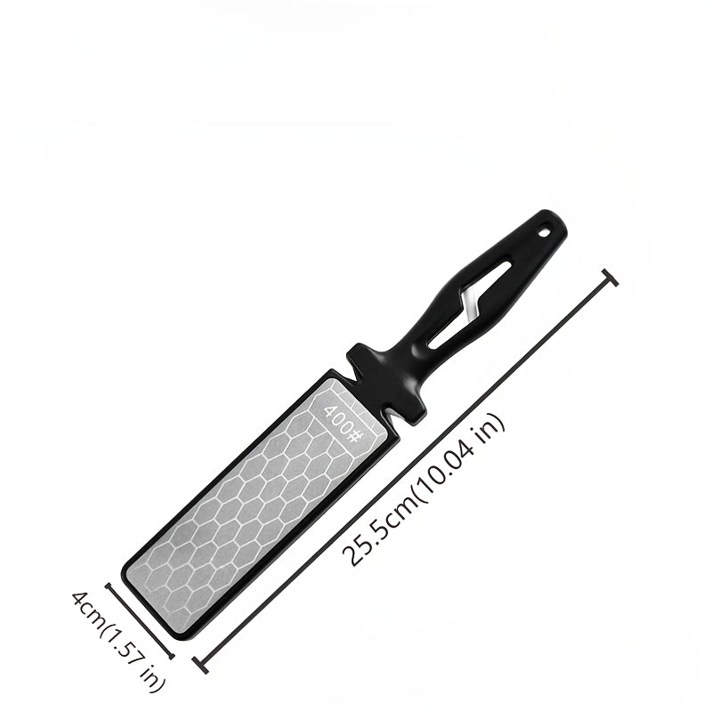 Olmos pichoqni qirqish uchun ikki tomonlama qum toshi, tutqich bilan