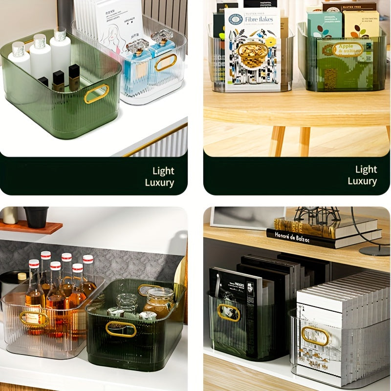 Desk Organizer Drawer Storage Box Transparent Plastic Makeup Bathroom Partition Dressing Table Container