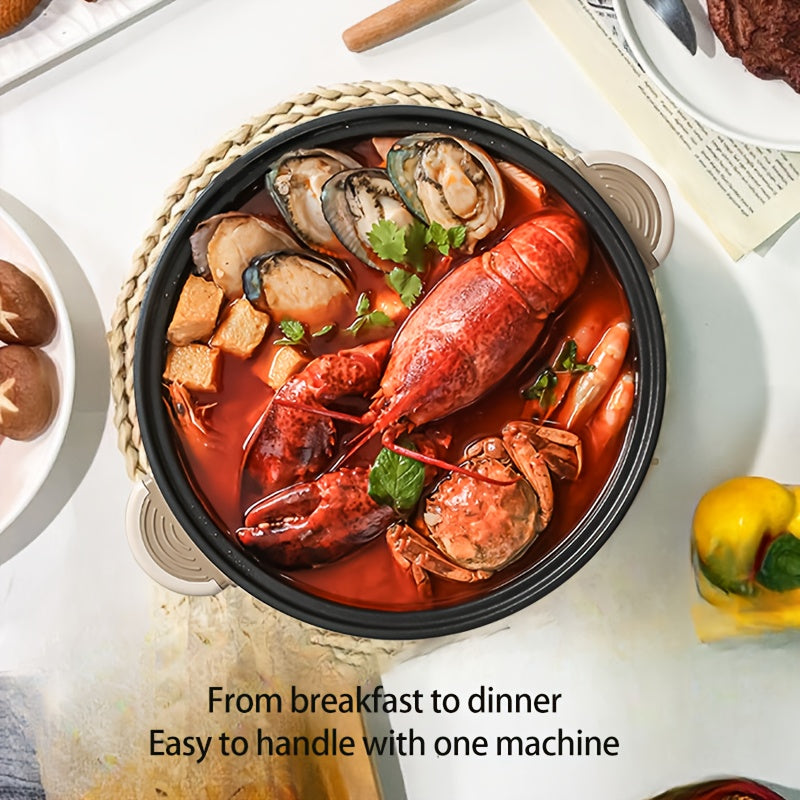 Электрический горячий горшок с большой емкостью и многофункциональным управлением, видимый таймер для домашнего ресторана