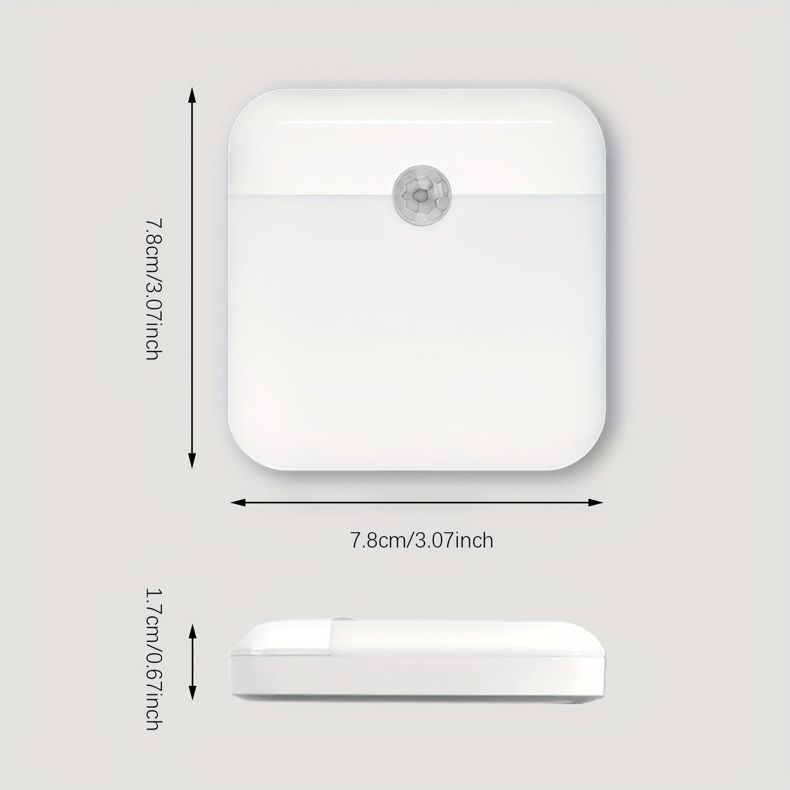 Luz nocturna con sensor de movimiento LED con 3 modos de iluminación, recargable por USB-C, lámpara de pared interior