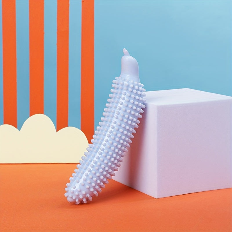 Silicone Dog Chew Toy Shaped Like Cucumber for Medium Breeds Teething Dental Health