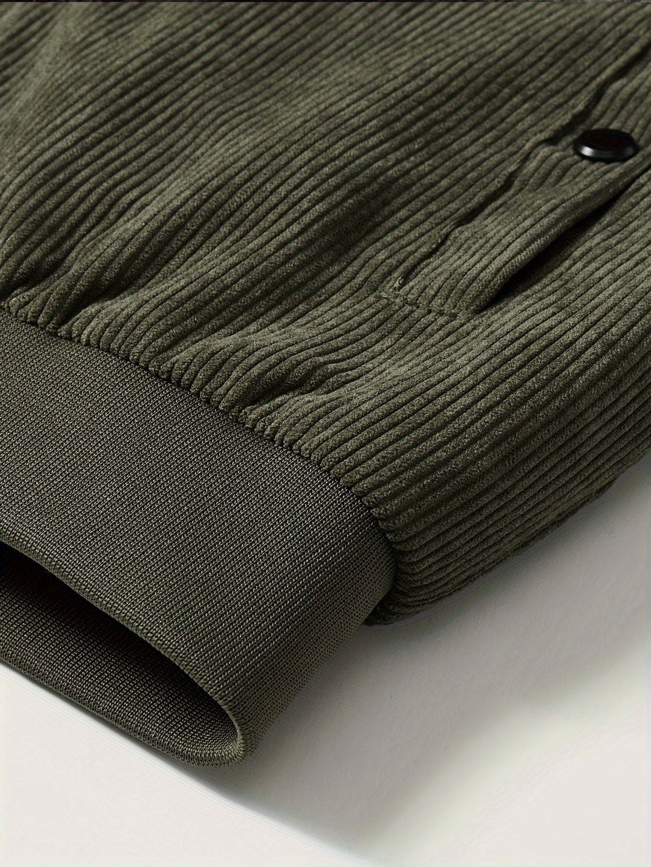 Erkaklar uchun tasodifiy korduroy turli xil ko'ylak, cho'ntaklari bilan, zamonaviy mo'ynali bomber ko'ylagi, tashqi kiyim uchun