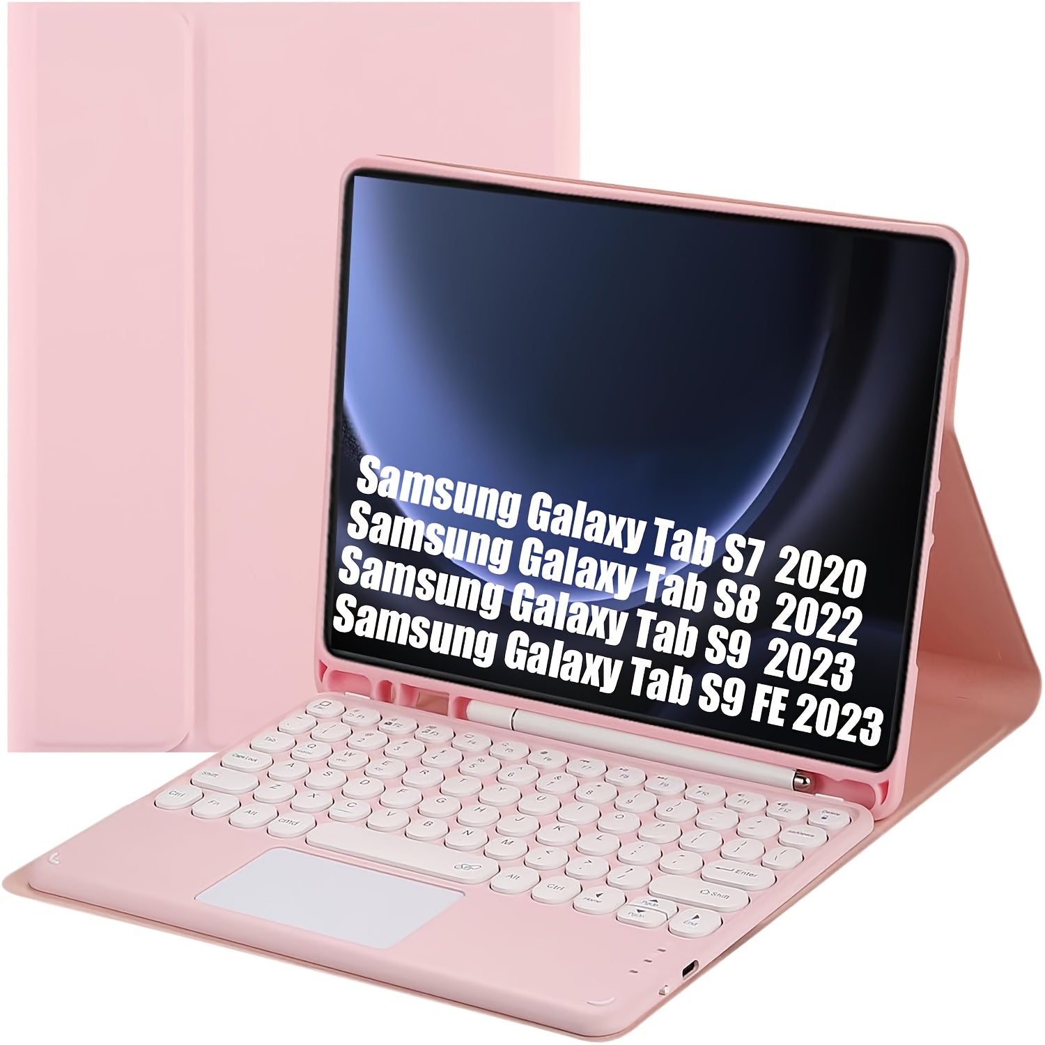 Galaxy Tab A9 Plus 27.94cm 2023 and Galaxy S9 FE/S9/S8/S7 Keyboard Case with Multi-Touch Trackpad Detachable Keyboard Auto Sleep Wake Smart Folio with S Pen Holder