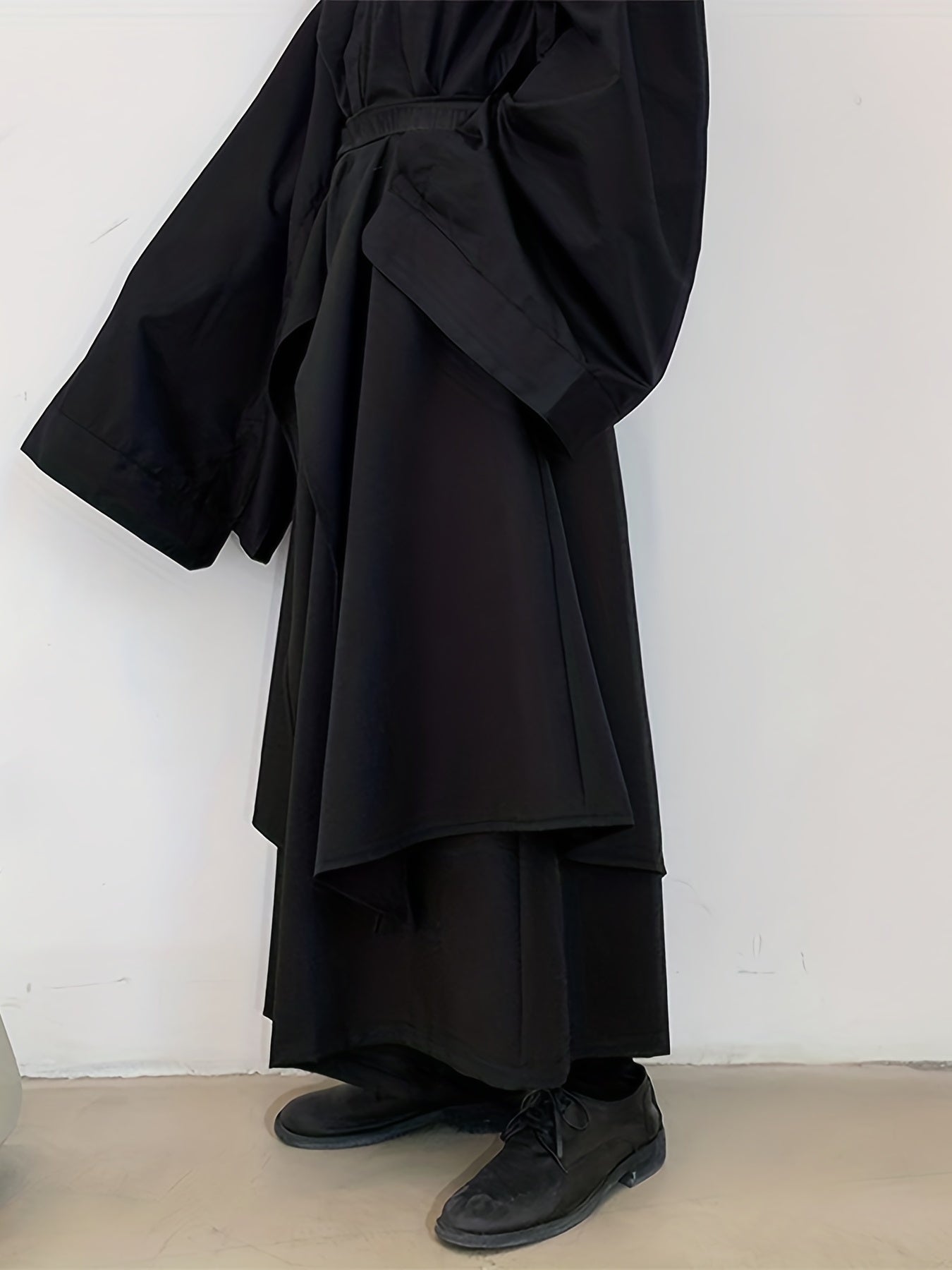 Мужские летние асимметричные джоггеры с эластичным поясом, широкие штаны свободного кроя, большие размеры S-5XL